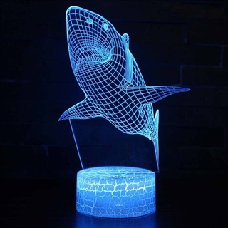 3D lampe med hajform